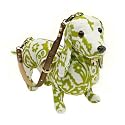 Fuzzy Nation Green Fern Dachshund Dog Handbag-Garden Hounds Fuzzy Coutour Edition