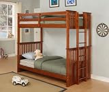 Jake Twin Bed or Lower Twin Bunk Bed in Burnished Pine