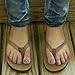 Rainbow Sandals Women's 2 Tone Leather Double Stack Narrow Strap
