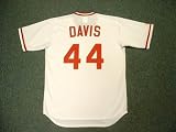 ERIC DAVIS Cincinnati Reds 1990 Majestic Cooperstown Throwback Home Baseball Jersey