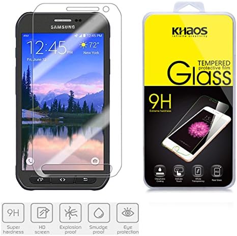 Samsung Galaxy S6 Active / G890 Screen Protector, KHAOS® 0.33mm Tempered Ballistics Glass Samsung Galaxy S6 Active / G890 Maximum Screen Protection from Bumps, Drops, Scrapes and Marks