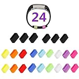 SnowCinda 24PCS Mixed-Color Silicon Fastener Clasp Ring for Fitbit Alta, Flex etc - Keep Your Fitbit Alta Flex Secure