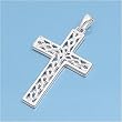 Sterling Silver Pendant - Cross - Polished - 32mm Height