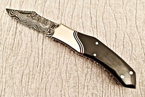 Handmade Damascus Steel Folding Knife By Brett Martin (1 of 1): MR-168