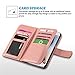 ULAK S6 Case, Galaxy S6 Case,Samsung Galaxy S6 Wallet Case, luxury Fashion Pu Leather Case Magnet Wallet Credit Card Holder Flip Cover Case Built-in 9 Card Slots Case for Samsung Galaxy S6, Coral Pink