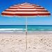 Frankford 7.5 ft Beach Umbrella - Red Stripe Canvas