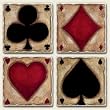Assorted Coaster set~ Ante Up ~4 Tumbled Tile Drink Coasters ~ code 664