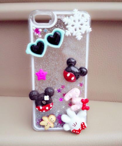 Pixel Case - Cute Cartoon Quicksand Glitter Stars Phone Case Cover For iPhone 6Plus Type 1