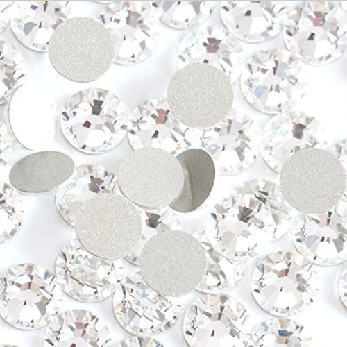 Crystal AB / Crystal FlatBack Glass Rhinestones Glue Fix High Quality (ss4 (1.6mm) 1440 pcs, Crystal)