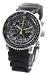 Seiko Men's Alarm Chronograph Black Rubber Strap Watch
