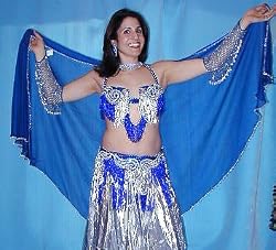 Blue and Silver Egyptian Bra and Belt