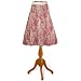 Fuchsia And Beige Paisley A-line Cotton Voile Skirt (Petite, Tall & Misses Sizes XS-3X)