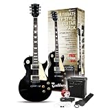 ROCKBURN LP STYLE ELECTRIC GUITAR PACK BLACK