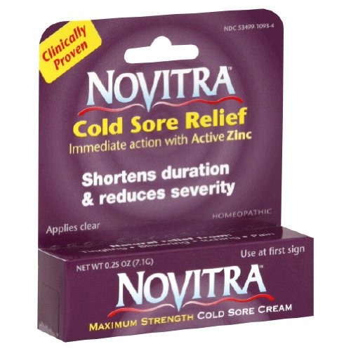 Novitra Homeopathic Cold Sore Cream, Maximum Strength , .25 oz (7.1 g)