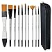MAMUNU Paint Brushes Set with a Carrying Case, 10PCS Art Brushes Set for Acrylic, Oil, Watercolor and Gouache Painting