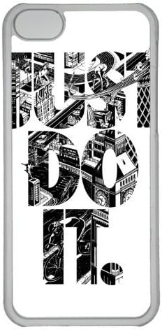 The Unique cool Just do it Brand logo Stylish Portrait Custom Fashion Snap on Black Hard case Iphone 5c ultrathin Waterproof Premium Quality
