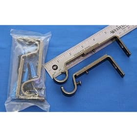 Adjustable Curtain Rod Bracket 3 1 4- 4 1 2 Antique Brass