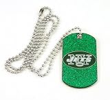 NFL New York Jets Glitter Dog Tag