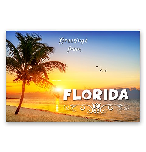 GREETINGS FROM FLORIDA postcard set of 20 identical postcards. FL post cards. Made in USA.