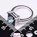 Weina Created Rose Rainbow Topaz Silver Filled Filled Fashion Ring Size 5 6 7 8 9 10 11 12 PR49