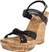 Jessica Simpson Women's Brisa Strappy Cork Wedge,Black Dream Nappa,7.5 M US