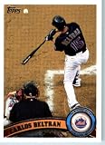 2011 Topps Baseball Card # 515 Carlos Beltran - New York Mets - MLB Trading Card (Series 2) in a Protective Screwdown Case