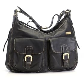 Emily Leather Sak in Black