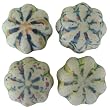 Colorful Antique Look Ceramic Magnets- Set of 4