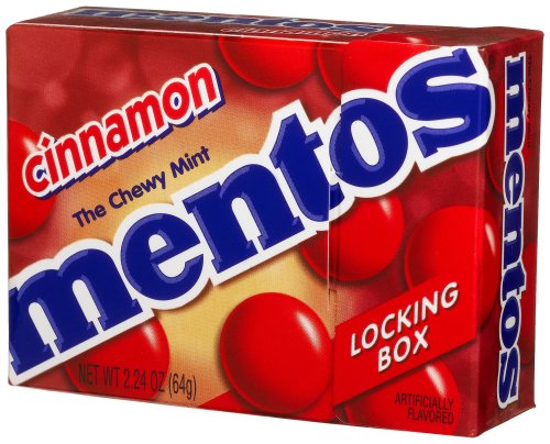 Mentos Cinnamon Candy, 2.24-Ounce Boxes (Pack of 18) by Mentos