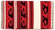 Mayatex Saddle Blanket - Wool Del Mar - Cream and Red