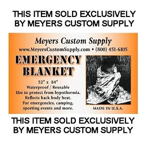 Emergency Mylar Blanket - 52" x 84" - Pack of 10 Blankets - EB-10