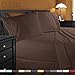 Clara Clark Premier 1800 Series 4pc Bed Sheet Set - Queen, Chocolate Brown