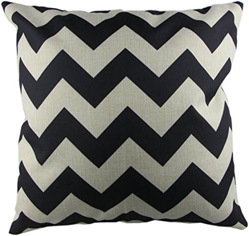 Ycch Cotton Chevron Design Decorative Throw Pillow Cover 18 X 18 in.