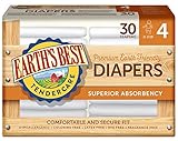 Earth's Best Chlorine-Free Diapers, Size 4, 120 Count
