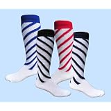 Spiral stripe sock in 4 colors and 3 sizes at Trenway