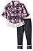 Little Lass Baby Girls' 2 Pc Legging Set Plaid Crochet Lace