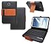 Bluetooth Keyboard Tablet Stand Leather Case for Samsung Galaxy Note 8.0 N5110 (Black/Brown)