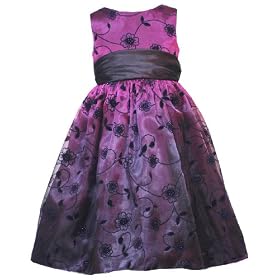 Rare Editions Girls 2-6x Flocked Floral Dress