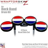 Red, White and Blue Skin by WraptorSkinz fits Rock Band Drum Set for Nintendo Wii, XBOX 360, PS2 & PS3 (DRUMS NOT INCLUDED)