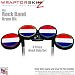 Red, White and Blue Skin by WraptorSkinz fits Rock Band Drum Set for Nintendo Wii, XBOX 360, PS2 & PS3 (DRUMS NOT INCLUDED)