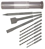 Famex 8392-10 SDS-Plus Meissel u. Hammerbohrer High-End Qualitaet 10-tlg.