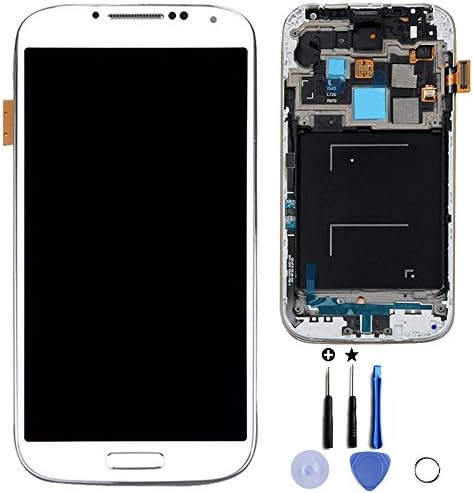 NovaMass White LCD Display Touch Screen Digitizer Assembly With Frame For Samsung Galaxy S4 i545 L720 R970