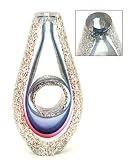 100% Handcraft Murano Glass Art Handblown Glass Sommerso w/ Holed Out Center Vase