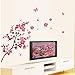 RRRLJL DIY Removable Vinyl Cherry Blooms Tree Branch Wall Decor Decal Japanese Sakura Wall Art Stickers