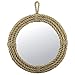 Stonebriar Small Round Wrapped Rope Mirror with Hanging Loop, Vintage Nautical Design