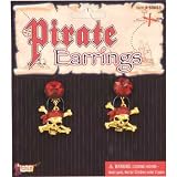 Pirate Red Glitter Earrings