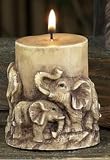Elephant Sculpted Unscented Home Decor Candle - Small