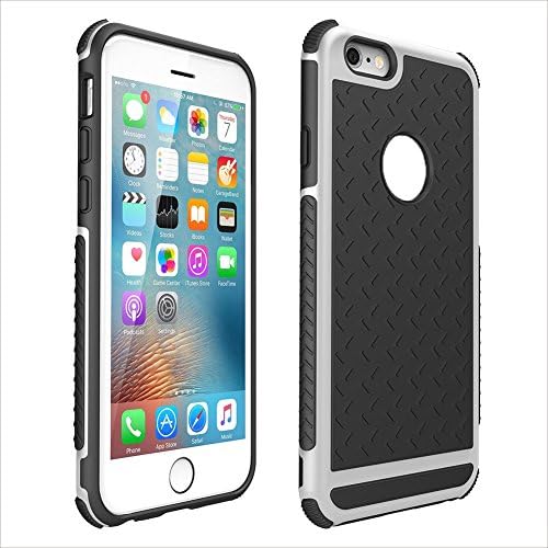 iPhone 6S Case,ZenKen Anti-Slip iPhone 6S Case Protective Slim Shell Flexible Soft Defender Impact Resistant Armor Rugged Rubber Bumper Cover for iPhone 6s 4.7 inch(Silver)