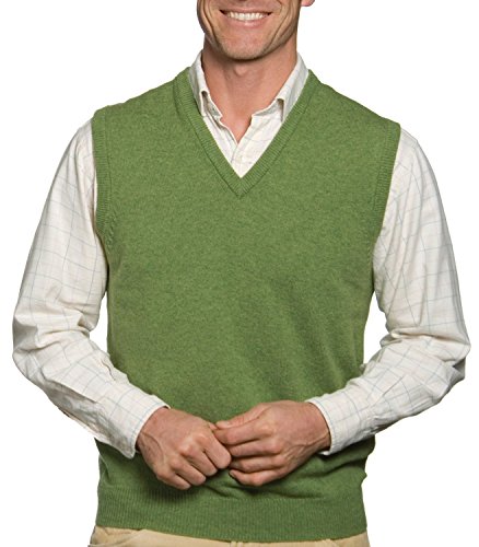 Wool Overs Men's Lambswool V Neck Sweater Vest
