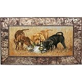 IMAGE OF Rivers Edge Products Framed Birch Wood Lab Pup Print